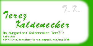 terez kaldenecker business card